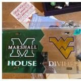 Marshall and WVU Divided License Plate