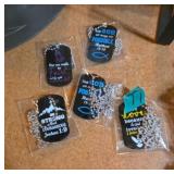 Five Christian Dog Tags with Scriptures