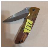 Melorein Folding Pocket Knife With Wood Handle