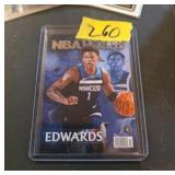 NBA Hoops Panini Anthony Edwards Rookie Card RS-1