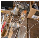 Metal Cage Pendant Light Fixture Set