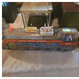 Vintage Silver Piston Express Tin Train