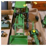 John Deere Toy Tractors and Loader Set Vintage