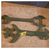 Two John Deere Wrenches