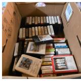 Box Lot of Assorted 8-Track Tapes