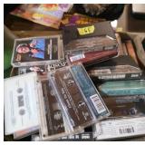 Box Lot of Assorted Music Cassettes