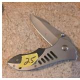Folding Knife with Metal and Resin Handle