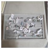 Turquoise southwestern ring lot with display