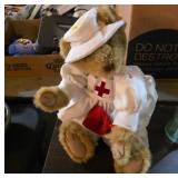 Wind-Up Nurse Teddy Bear With Heart