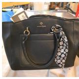 Nanette Lepore Black Satchel Bag With Scarf