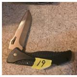 Folding Pocket Knife With Black Handle