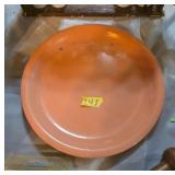 Terracotta-Colored Ceramic Plate