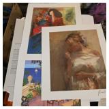 Lot of 3 signed prints with coa