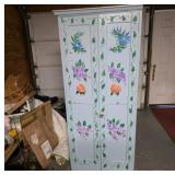 Vintage Handpainted Cabinet/Desk With pull out