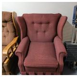 Nice Vintage Wingback Chair With Fabric Tear