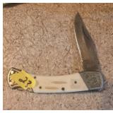 Folding Pocket Knife with Embellished Bolsters