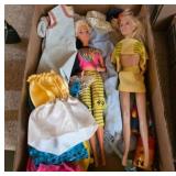 Mattel Barbie Dolls with Clothes and Accessories