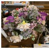 Artificial Floral Arrangement in Cream Vase