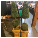 Two Artificial Topiary Trees