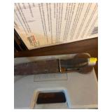 Vintage Fixed-Blade Knife with Sheath