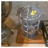Vintage Industrial-Style Glass and Metal Lamp