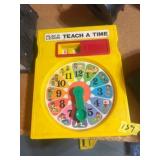 Vintage Play & Learn Teach-A-Time Toy Clock