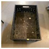 Black Plastic Storage Crate