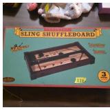 Tabletop Sling Shuffleboard Game