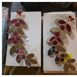 4 Mirror Leaf Decorations