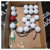 Box Lot of Golf Balls and Accessories