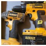Two DeWalt 18V Cordless Drills