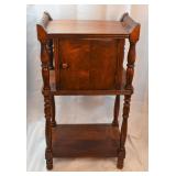 Small Solid Wood Side Table With Door