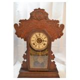 Walnut Shelf Clock 14 The E Ingraham Co with key