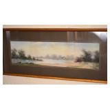 Landscape Pastel Painting in Frame