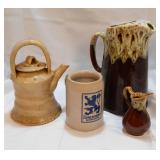 Stonewear - Pitcher/Creamer/Cup and Decorative