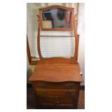 Antique Dresser w/Harp Shaped Top w/mirror
