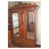 Gorgeous Ornate Antique Solid Wood Wardrobe