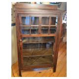 3 Shelf Primative Oak China Cabinet