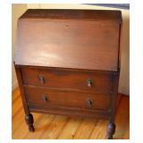 Oak Secretary Desk, 2 Drawer
