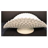 Fenton Hobnail Milk Glass  Fruit Tray Server