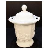 Westmoreland Milk Glass Urn w/Lid