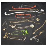 17 pieces Vintage costume necklaces