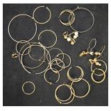 10 pairs of pierced & clipon earrings