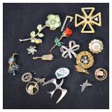 20 Vintage Costume Broches