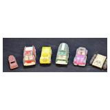 Five Tootsie Toy Vehicles and 1 Buddy L