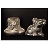 2 Wilton Molds - Bear and Cat