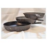 3 Cast Iron Skillets