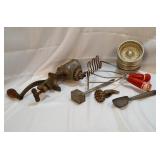 Vintage Food Chopper, Mashers, Jello Molds and mor