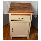 Primitive Wood Cabinet with Pullout Cutting Board