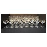 Etched glassware - Champagne and Wine Glasses